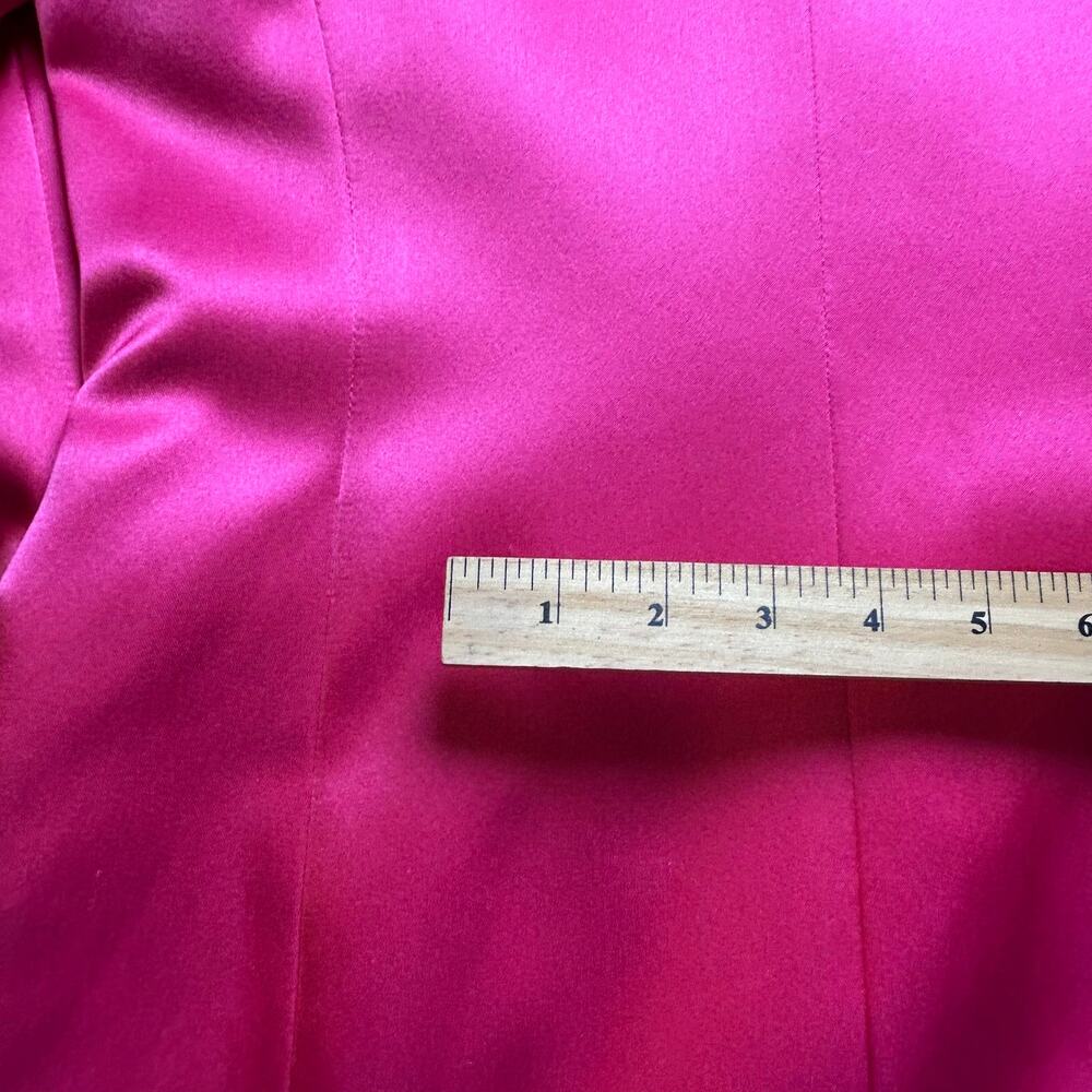 Adrienne Vittadini pink silk blend made in Italy satin dress coat size 4 - Picture 13 of 16